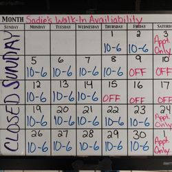 Langley Barber Salon - September 2022 schedule