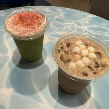 Capital One Café - S'MORES SHAKERATO and STRAWBERRY COLD FOAM MATCHA - Coffee & Tea Near Me - Santa Clara, California