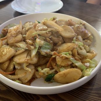 Northern Cafe - Shanghai Stir Fry Rice Cake w.Chicken - Chinese Near Me - Irvine, California Northern Cafe - Shanghai Stir Fry Rice Cake w.Chicken - Chinese Near Me - Irvine, California