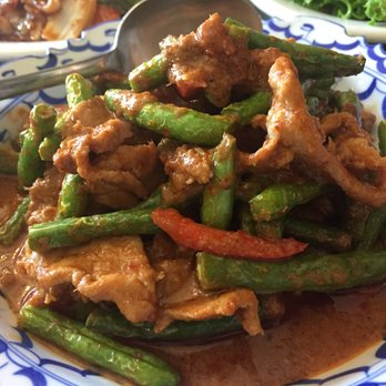 Lao Thai Kitchen - Spicy pork with green beans. Good but not great - Thai Near Me - Albany, California Lao Thai Kitchen - Spicy pork with green beans. Good but not great - Thai Near Me - Albany, California