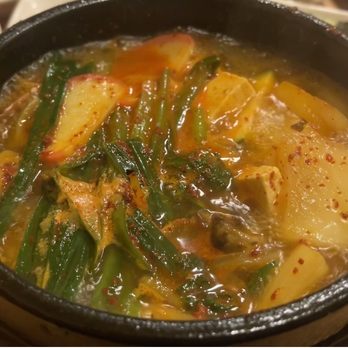 Moa Korean BBQ - Medium spicy tofu soup with prawns - Korean Near Me - Pleasant Hill, California Moa Korean BBQ - Medium spicy tofu soup with prawns - Korean Near Me - Pleasant Hill, California
