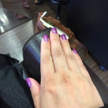 JJ Union Nails - Purple gel with glitter on the bottom - Waxing Near Me - Honolulu, Hawaii JJ Union Nails - Purple gel with glitter on the bottom - Waxing Near Me - Honolulu, Hawaii