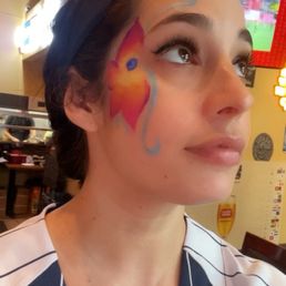 Face painted at the Pub Face painted at the Pub