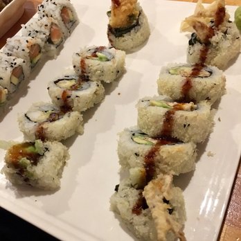 Sakura Sushi - Salmon avocado, shrimp tempura, and spider rolls. - Sushi Bars Near Me - Schaumburg, Illinois Sakura Sushi - Salmon avocado, shrimp tempura, and spider rolls. - Sushi Bars Near Me - Schaumburg, Illinois