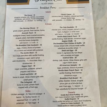 The Breakfast Club - Menu - Breakfast & Brunch Near Me - Silver Spring, Maryland The Breakfast Club - Menu - Breakfast & Brunch Near Me - Silver Spring, Maryland