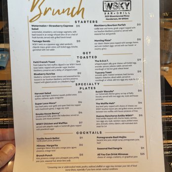 WSKY Bar + Grill - Brunch Menu - Bars Near Me - Henderson, Nevada WSKY Bar + Grill - Brunch Menu - Bars Near Me - Henderson, Nevada