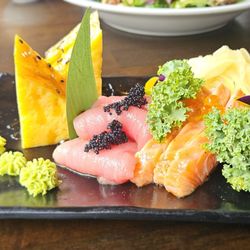 Sashimi - tuna Toro and salmon were good. Tamago is ok - too firm for me.