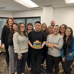 Fedelta Home Care - The Fedelta team celebrates a colleague's birthday at the office