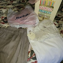 Sandals in gift bag. Gift bag, 2 pairs of capris and shirt