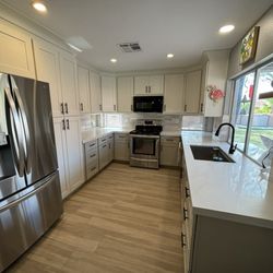 Porcelain plank tile downstairs