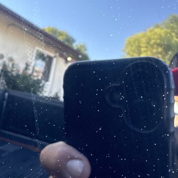 Caliber Collision - Overspray all over back window - Body Shops Near Me - Santee, California