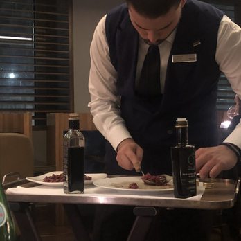 The Westin Palace, Milan - Francesco putting some final touches on the Steak Tartare - Hotels Near Me - Milan, Michigan