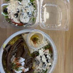 Zeus The Greek - Gyro Plate and side Greek Salad