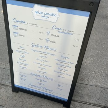 Gelato Paradiso - Menu - Desserts Near Me - Austin, Texas