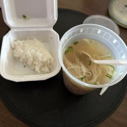 Chicken pho with no vegetables included