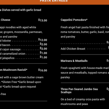 Oakside - Pasta Entrees - Seafood Near Me - Big Bear Lake, California Oakside - Pasta Entrees - Seafood Near Me - Big Bear Lake, California