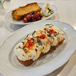 Whipped ricotta and Burrata al Campagnolo