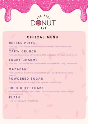 Menu photo 1 The Mini Donut Bar Riverside, CA Menu photo 1 The Mini Donut Bar Riverside, CA