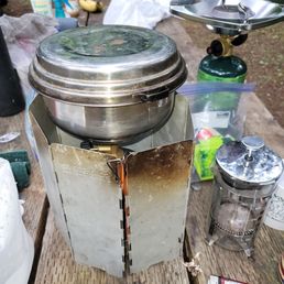 Camping paraphernalia. Camping paraphernalia.