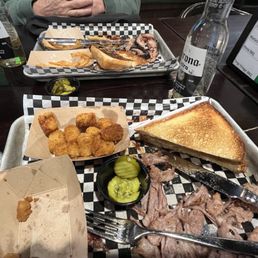 Brisket fat and awful tots
