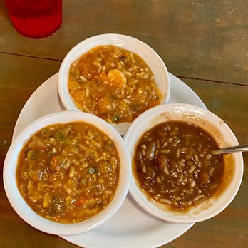 Swamp Shack Lake Jackson - three bowls of soup - Cajun/Creole Near Me - Lake Jackson, Texas Swamp Shack Lake Jackson - three bowls of soup - Cajun/Creole Near Me - Lake Jackson, Texas