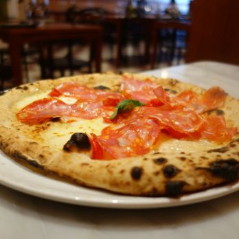 Giro - 05/28/18 Giro: Spianata Calabra-Fior di Latte, Piccadilly Tomatoes, Buffalo Mozzarella DOP, Spicy Salami Spianata Calabra, Olive Oil, Basil - Pizza Near Me - Stockholm, Alberta