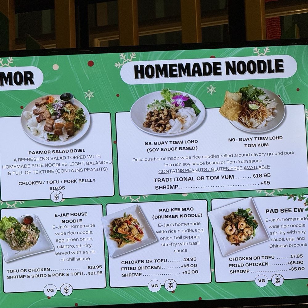 E-Jae Pak Mor - Menu - Thai Near Me - Seattle, Washington