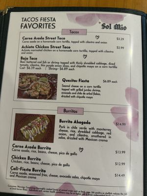 Menu photo 6 Sol Mio Pahrump, NV