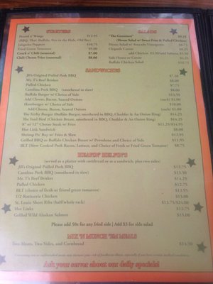 Menu photo 2 Kirby Cosmo's BBQ Bar Minturn, CO
