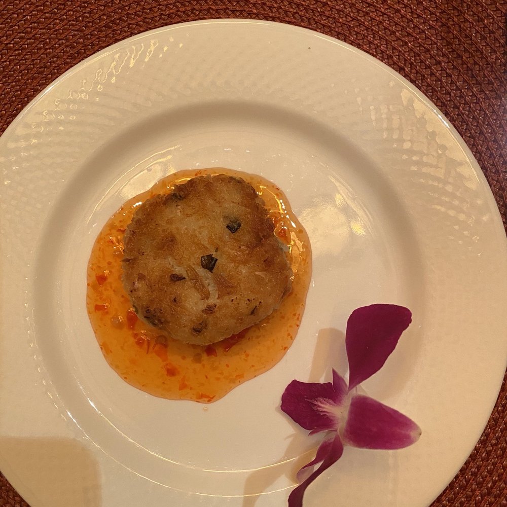 Chef Timothy James - Crab cake with epic sauce - Personal Chefs Near Me