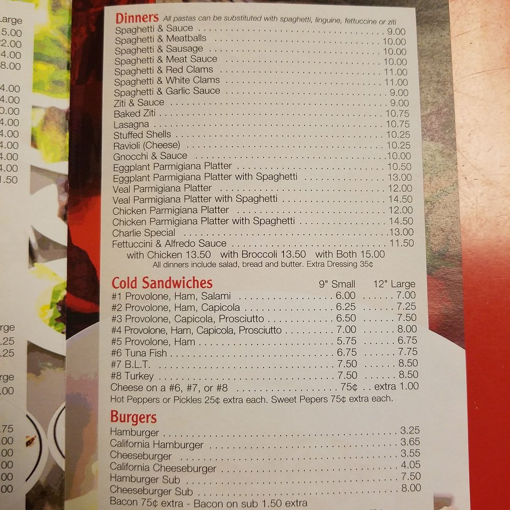 Charles Pizza & Restaurant - the menu - Pizza Near Me - Whitehall, Pennsylvania