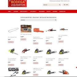Bodega Outlet - First page of search results---other pages also followed...