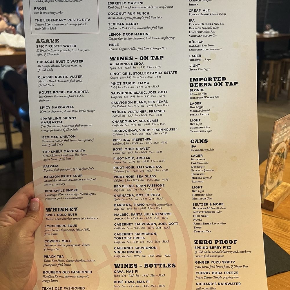 The Rustic - Menu - Venues & Event Spaces Near Me - Houston, Texas The Rustic - Menu - Venues & Event Spaces Near Me - Houston, Texas