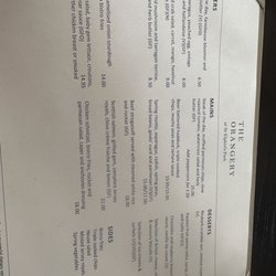 The Orangery - Main menu