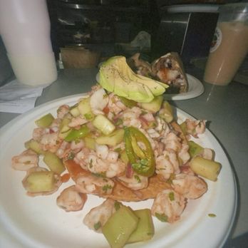 La Tostaderia - Shrimp Ceviche Tostada - Seafood Near Me - Los Angeles, California La Tostaderia - Shrimp Ceviche Tostada - Seafood Near Me - Los Angeles, California