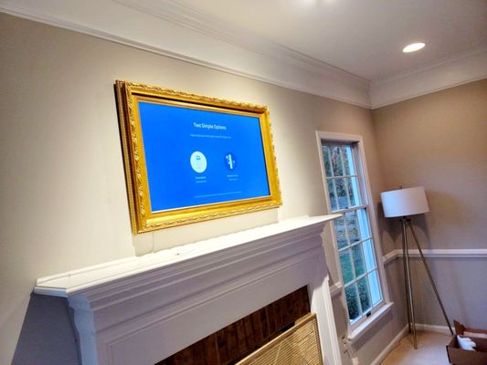 Picture Frame TV Mount - This is one of the many TV mounts that we offer to our clients.