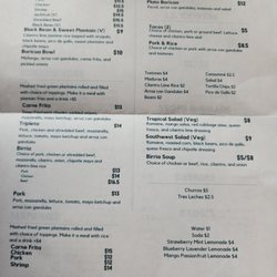Crave Food Truck - Menu back