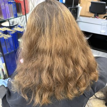 Hair Studio One - Before - sun damaged, pool hair, some grays - Hair Salons Near Me - Longmeadow, Massachusetts Hair Studio One - Before - sun damaged, pool hair, some grays - Hair Salons Near Me - Longmeadow, Massachusetts