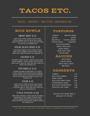 Menu photo 6 Taco's Etc Bradenton, FL Menu photo 6 Taco's Etc Bradenton, FL