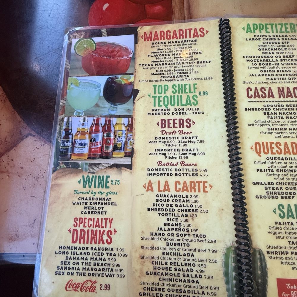 Casa Martini - Drink menu - Mexican Near Me - Dry Ridge, Kentucky