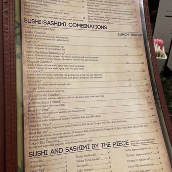 Jasmine Thai & Sushi - Sushi menu (one-side) - Sushi Bars Near Me - Margate, Florida Jasmine Thai & Sushi - Sushi menu (one-side) - Sushi Bars Near Me - Margate, Florida