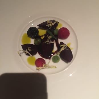 Addison - my husband is allergic to shellfish so the chef made this, beets, berries and balsamic. - New American Near Me - San Diego, California Addison - my husband is allergic to shellfish so the chef made this, beets, berries and balsamic. - New American Near Me - San Diego, California