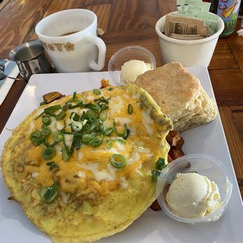 The Blue Hen Cafe - Zadia Jane's stack - this was so good we split it and shared. - Southern Near Me - Saint Augustine, Florida
