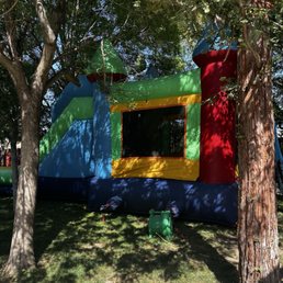 The bounce house and slide The bounce house and slide