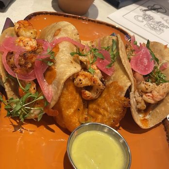 LTC - Skimpy shrimp tacos but good flavor. - Mexican Near Me - Chula Vista, California