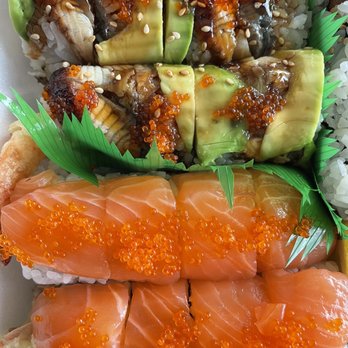 Kigaru Sushi - Dragon Roll and Salmon Lover Roll - Japanese Near Me - Beaverton, Oregon