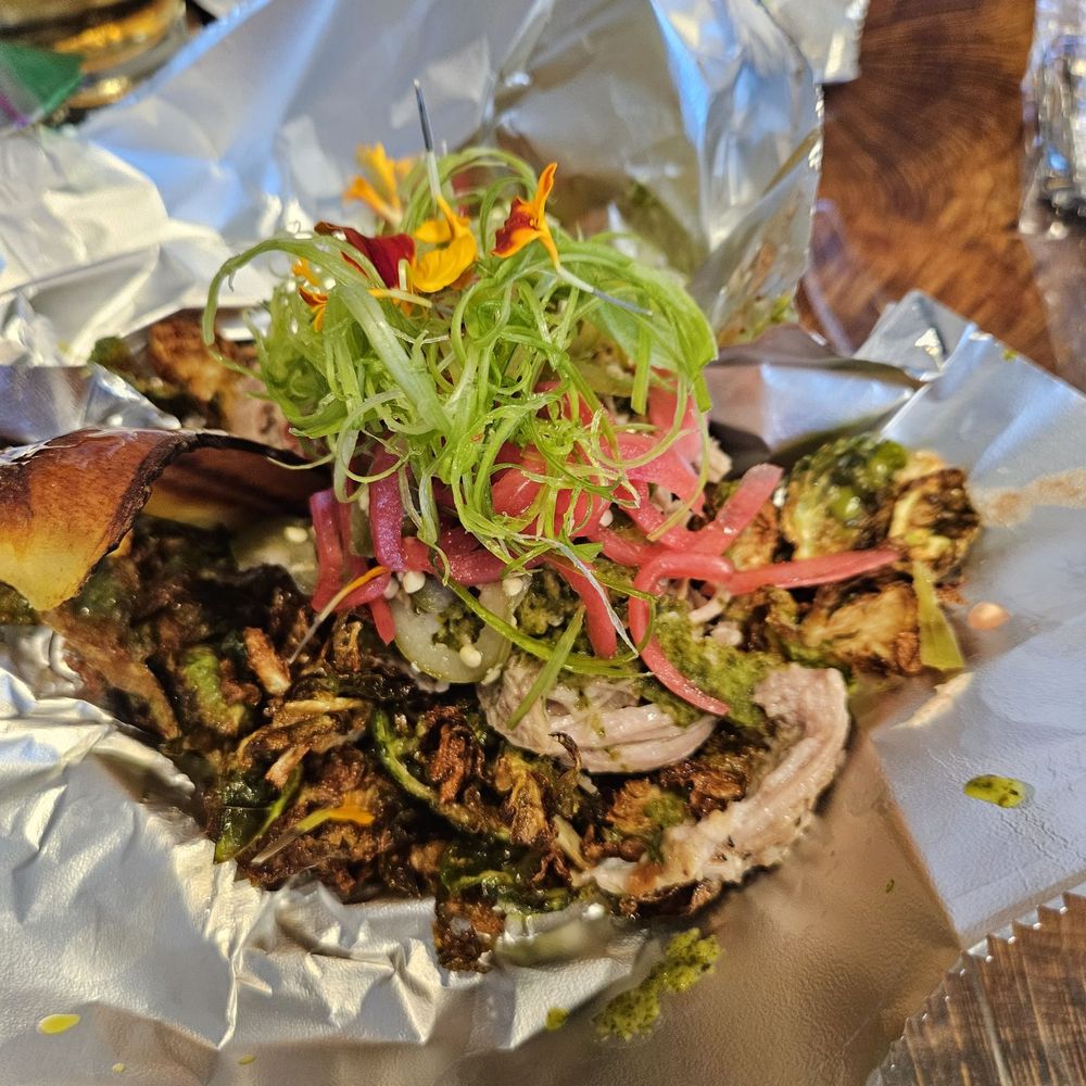 a plate of food on a table