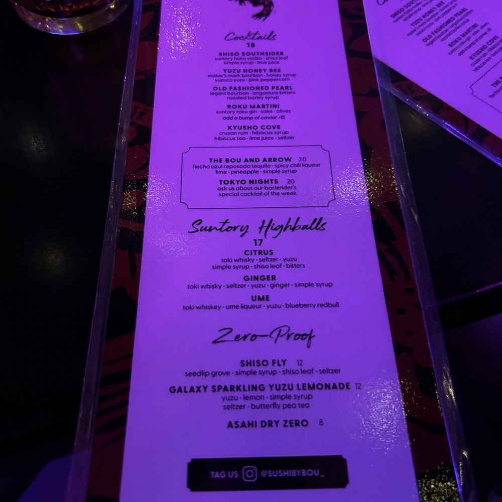 Sushi by Bou - Jersey City NJ @ Ani Ramen - Drink menu - Sushi Bars Near Me - Jersey City, New Jersey Sushi by Bou - Jersey City NJ @ Ani Ramen - Drink menu - Sushi Bars Near Me - Jersey City, New Jersey