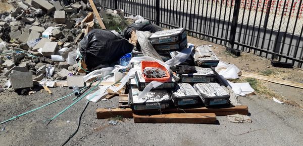 Tons of junk removed - All this junk has been removed from different properties around Hemet area, disposed, recycled and donated properly. Some are examples of construction debris, a lot are examples of a pick up load and some show what a 15 container is able to hold on debris and trash, remember that construction debris goes by weight and not by volume. Tons of junk removed - All this junk has been removed from different properties around Hemet area, disposed, recycled and donated properly. Some are examples of construction debris, a lot are examples of a pick up load and some show what a 15 container is able to hold on debris and trash, remember that construction debris goes by weight and not by volume.