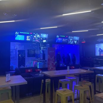 Beat The Bomb DC - Bar area where you can see inside the final game room - Escape Games Near Me - Washington, DC, District of Columbia